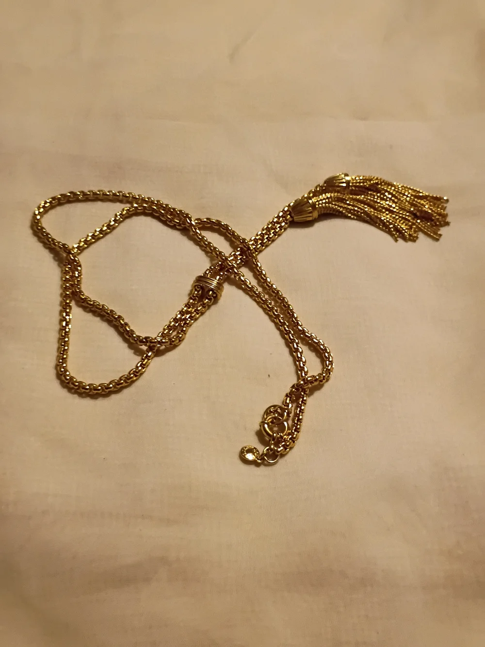 J Crew Gold Tassel Rope Chain Necklace - Women Jewelry